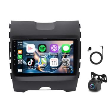 Imagem de Rádio estéreo 4+64G 22.9 cm Android 13 para Ford F150/F250/F350 2015-2018, receptor de áudio automotivo com tela sensível ao toque duplo Din 1080p com CarPlay Andriod Auto, Bluetooth, GPS, SWC, WiFi