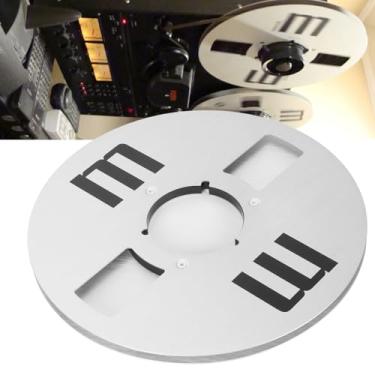 Imagem de Estink 1/4 10,5 Polegadas Carretel de Fita Vazio Carretel Aberto de Captação de Fita Sonora Universal para Gravação Com Flange NAB de 4 Furos Liga de Alumínio Prateado