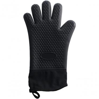 Imagem de Luvas De Forno De Silicone Com Dedos Resistentes Ao Calor Preto Casambiente