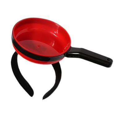 Imagem de Generic Engraçado Pan Bandana Bonito Simulação Feminino Headwear para Lavagem de Rosto Maquiagem, Controle de Cabelo para Engraçado Feminino Acessórios de Cabelo 21.5cm (Vermelho)