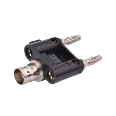 Imagem de AEHON 5 peças BNC para dois plugues banana de 4 mm terminal adaptador RF conector fêmea macho para câmera (fêmea)