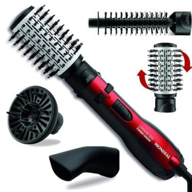 Imagem de Escova Giratoria Secadora A Alisa Modela Ceramic Ion Mondial 1200W + A