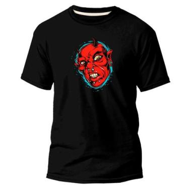 Imagem de  Camiseta Basica Algodão Premium Estampa Digital Demônio  - Pavesi, Pr