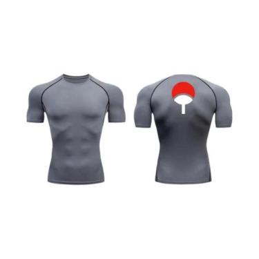 Imagem de Camiseta De Compressão Gráfica Masculina De Secagem Rápida, Camiseta A