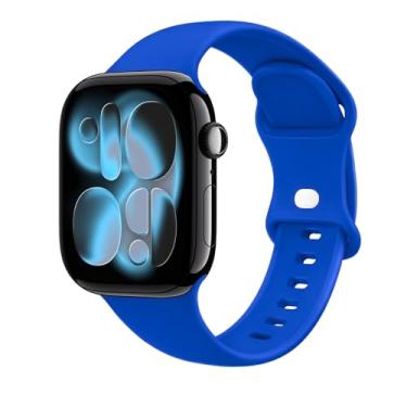 Imagem de STG Sport Pulseiras de silicone compatíveis com Apple Watch Ultra 3/2/1 de 49 mm, séries 11/10 46/42 mm, 9/8/7 45/41 mm, SE 6/5/4 44/40 mm, 3/2/1 42/38 mm P/M M/G para mulheres e homens