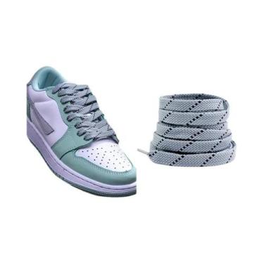 Imagem de Cadarços Elásticos De Cores Mistas Para Tênis AF1 AJ 100 120 140CM Cad