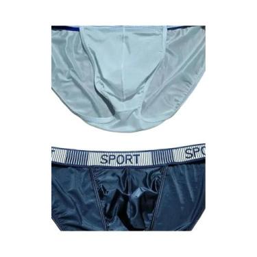 Imagem de Cuecas Esportivas Masculinas De Cintura Baixa Secagem Rápida 2PCS Em C