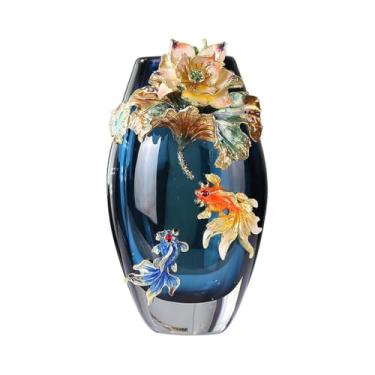 Imagem de Vasos de vidro, artesanato doméstico, sala de estar, armário de vinho, armário de entrada, vasos de flores, vasos de mesa (B)