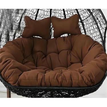 Imagem de Almofadas impermeáveis ​​para balanço de jardim/terraço, almofadas duplas de substituição para balanço, almofadas decorativas para cadeira suspensa.