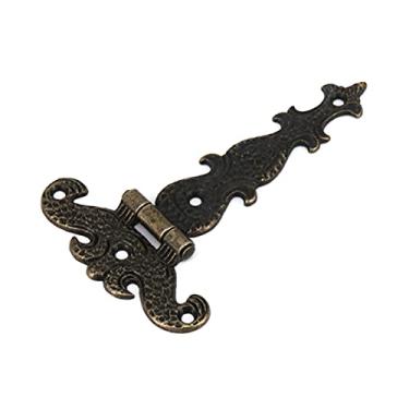 Imagem de Dobradiças 2 peças 113 * 69 mm Bronze Antigo/Dobradiça Preta para Janelas Armário Armário Guarda-Roupa Portas Caixas de Madeira Caixa de Joias Peito (Cor: Bronze)