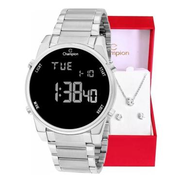 Imagem de Relógio Champion Feminino Digital Prata CH40071T-Feminino