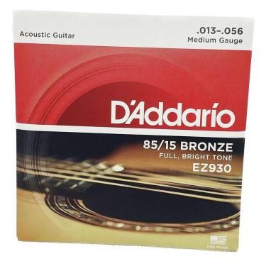Imagem de Cordas 013 Daddario Violão Ez930 Aço Bronze  85/15