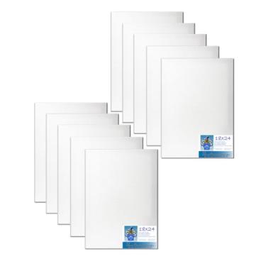 Imagem de Tela para Pintura 24x18 cm em Branco – Quadro Artístico para Acrílica Óleo e Artesanato – Ideal para Artistas Estudantes e Decoração - 1 Unidade