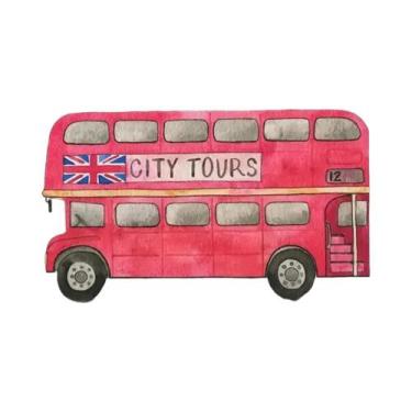 Imagem de Decoração Para Quarto Infantil, Pôster De Carro De Brinquedo Em Aquare