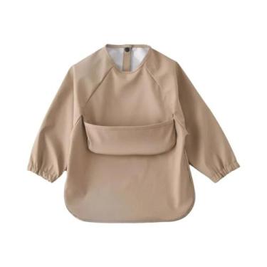 Imagem de Avental De Pintura Impermeável De Manga Longa Para Bebês, Babador Maci