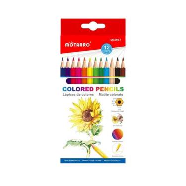 Imagem de Conjunto De Lápis Coloridos Com 12 Peças, Desenho Em Aquarela, Materia