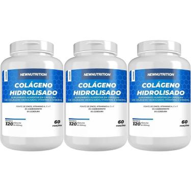 Imagem de Kit 3X Colágeno Hidrolisado - 120 Cápsulas - NewNutrition-Masculino