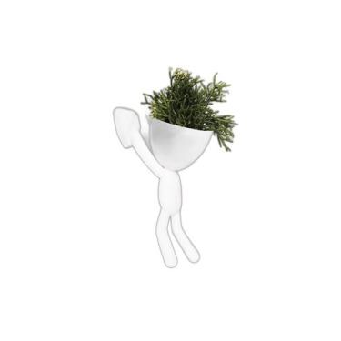 Imagem de Vasinho Para Decoração de Parede P - Bob Segurando - Galanta, Branco