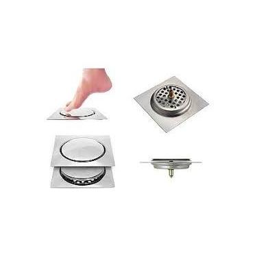 Imagem de Ralo Click Inteligente Quadrado 15cm Inox Belcca Prata Cromado - Goril