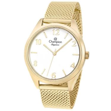 Imagem de Relógio Champion Feminino Esteira Dourado Cn25172m