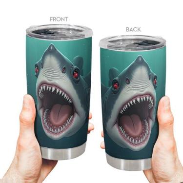 Imagem de Caneca de café de aço inoxidável Travel Tumbler Oasisdream 600ml