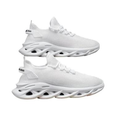 Imagem de Tênis Esportivos Masculinos Pretos Respiráveis E Leves Em Malha Para C