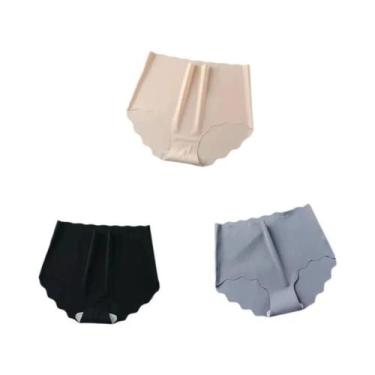 Imagem de Calcinhas Invisíveis Sem Costura Para Mulheres 3PCS Ultrafinas De Cint