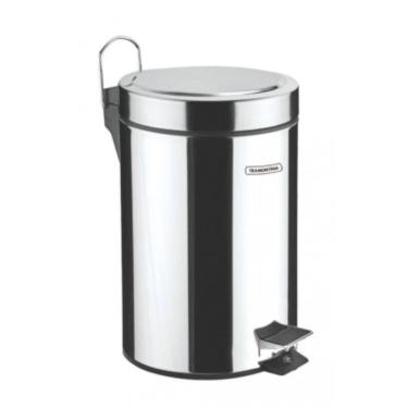Imagem de Lixeira Inox Com Pedal Brasil 20L - 94538120 - Tramontina Teec