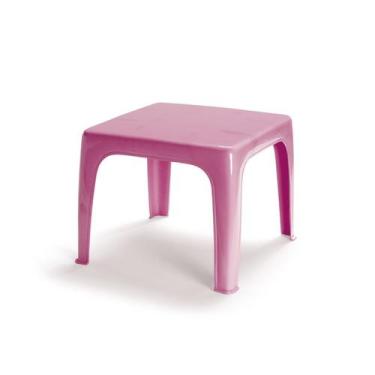 Imagem de Mesinha Mesa Kids Infantil Rosa 46x38 Cm Plástica Resistente Injeplast