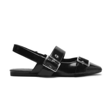 Imagem de SAPATILHA ANACAPRI SLINGBACK NEW BOX TIRAS FIVELA PRETA-Feminino