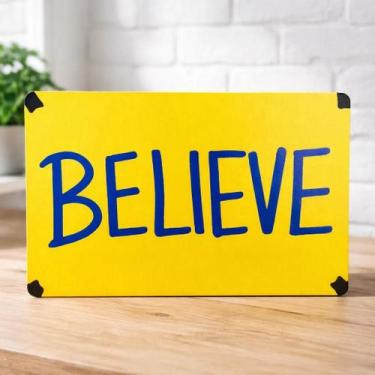 Imagem de Placa Decorativa Believe Serie do Ted Frase Inspiradora para Parede - 