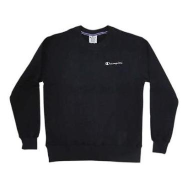 Imagem de Moletom Champion Crewneck Athletic Mini Script Preto-Masculino
