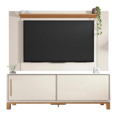 Imagem de Painel para Tv 65 Pol e Rack Bancada 180cm Lucca Off/Freijó C01 - Mpoz