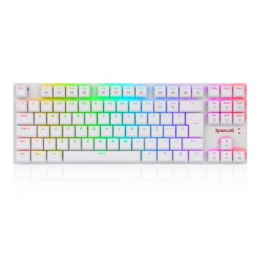Imagem de Teclado Mecânico Gamer Redragon APS, RGB, Switch Blue, TKL, ABNT2, Bra
