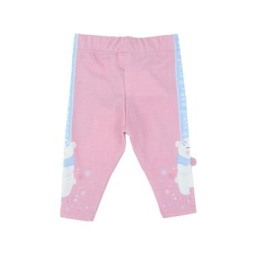 Imagem de Calça Legging Infantil Feminina Kukiê Baby Ursinho Rosa 7191, Rosa, 02