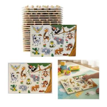 Imagem de Brinquedo Coordenação Educativo Encaixe Animal Madeira - Arktoys