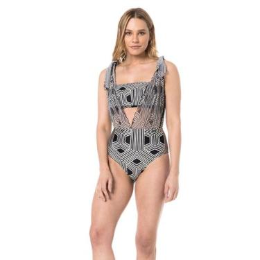 Imagem de Maio Lua Morena Tule E Top Tqc Com Bojo Removivel, M, Preto, Branco, M