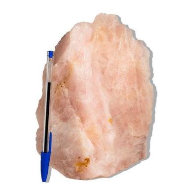 Imagem de Cristal Rosa Pedra Pé Serrado Natural 3,4Kg 19cm Tipo B - Quartzo Rosa