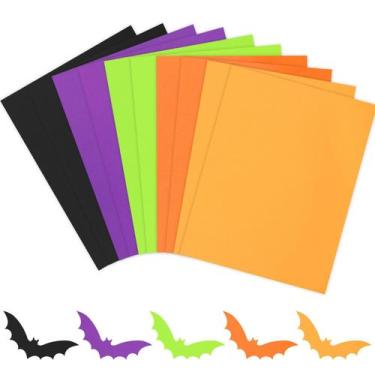 Imagem de Papel cartolina AnyDesign 50 folhas, cores de Halloween, 21,6 x 27,9 c