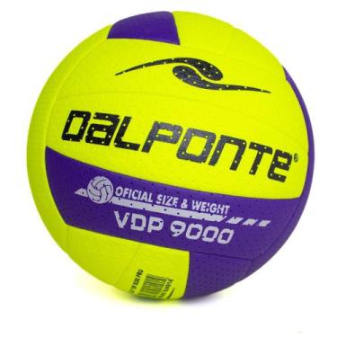 Imagem de Bola de Vôlei Dalponte VDP 9000 Soft Amarelo Roxo Preto Alta Performan
