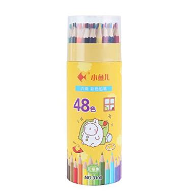 Imagem de 48 lápis de cor com cano, lápis de cor infantil
