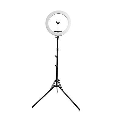 Imagem de Greika RING LIGHT 18" COM SUPORTE PARA 01 SMARTFONE E TRIPÉ DE ILUMINAÇÃO, CL-18 COM TRIPÉ, PRETO
