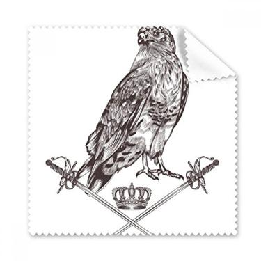 Imagem de Eagle Espada Crown Animal Barroco Pano de limpeza Tela de telefone Limpador de óculos 5 peças