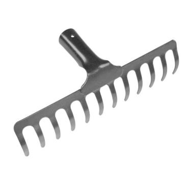 Imagem de Ancinho Curvo Leve com 12 Dentes Tramontina em Aço sem Cabo