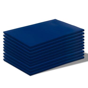 Imagem de Kit 10 Colchonetes 85x45x3cm Espuma Academia Corvin Azul