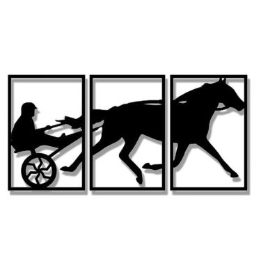 Imagem de Quadro decorativo cavalo surk 3 peças