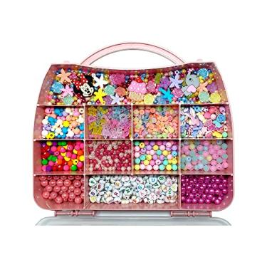 Imagem de Armarinhos Lahr Kit de Miçangas Infantil Maleta P/Montar Pulseiras, aprox 2000 pçs