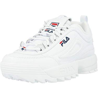 Imagem de Fila Disruptor II Premium White Navy Leather 9 US Womens / 7½ US Mens