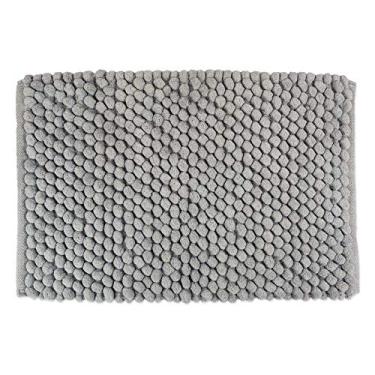 Imagem de DII Tapete de chenille ultra macio, tapete de banho de pipoca, 43 x 60 cm, cinza