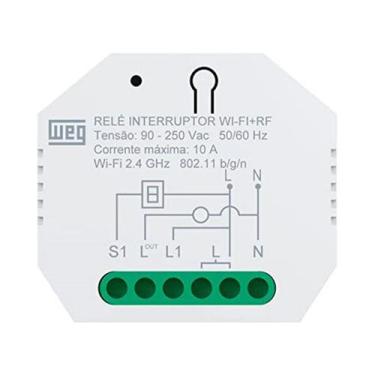 Imagem de Relé Interruptor Wi-Fi 1 Canal Bivolt 15718934 Branco - Weg